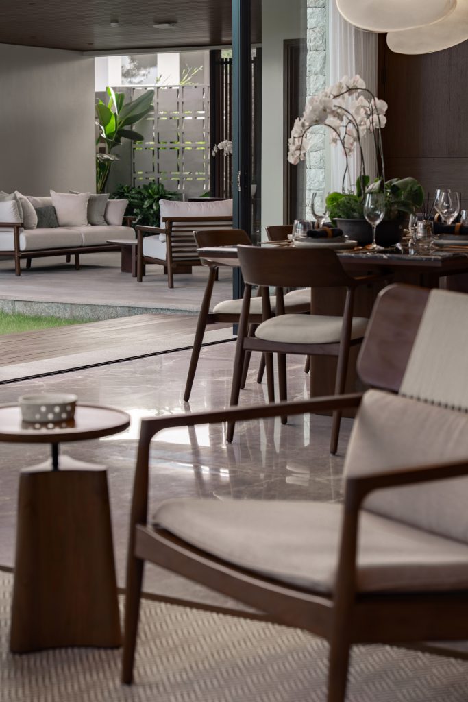 Tropical contemporary architecture blending indoor and outdoor space at Natadesa Resort Residence